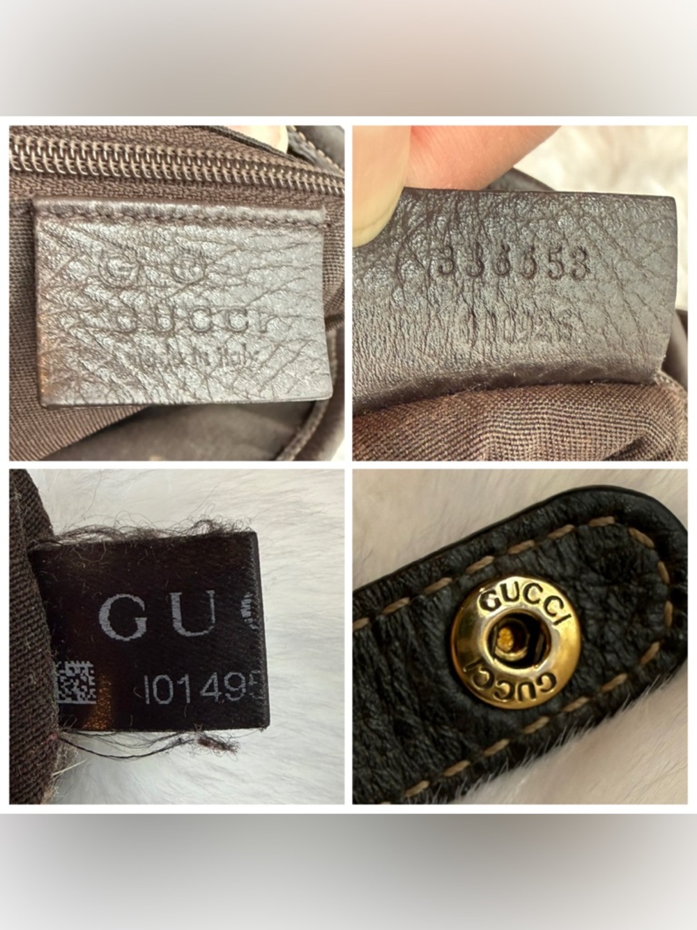 Gucci Tan Monogram Canvas Shoulder Bag with Dark Brown Trim - Picture 14 of 16